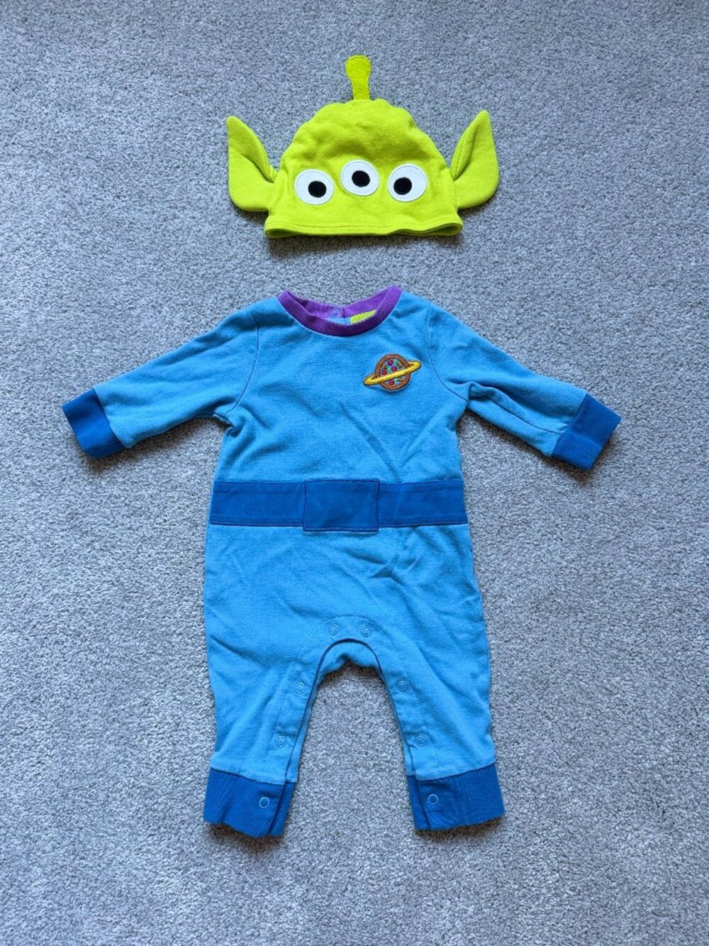 Disney Baby Costume Green Alien Toy Story Size 3-6 months